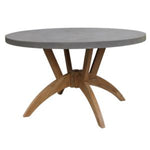 Teak & Composite Round Dining Table, 52 in. 1