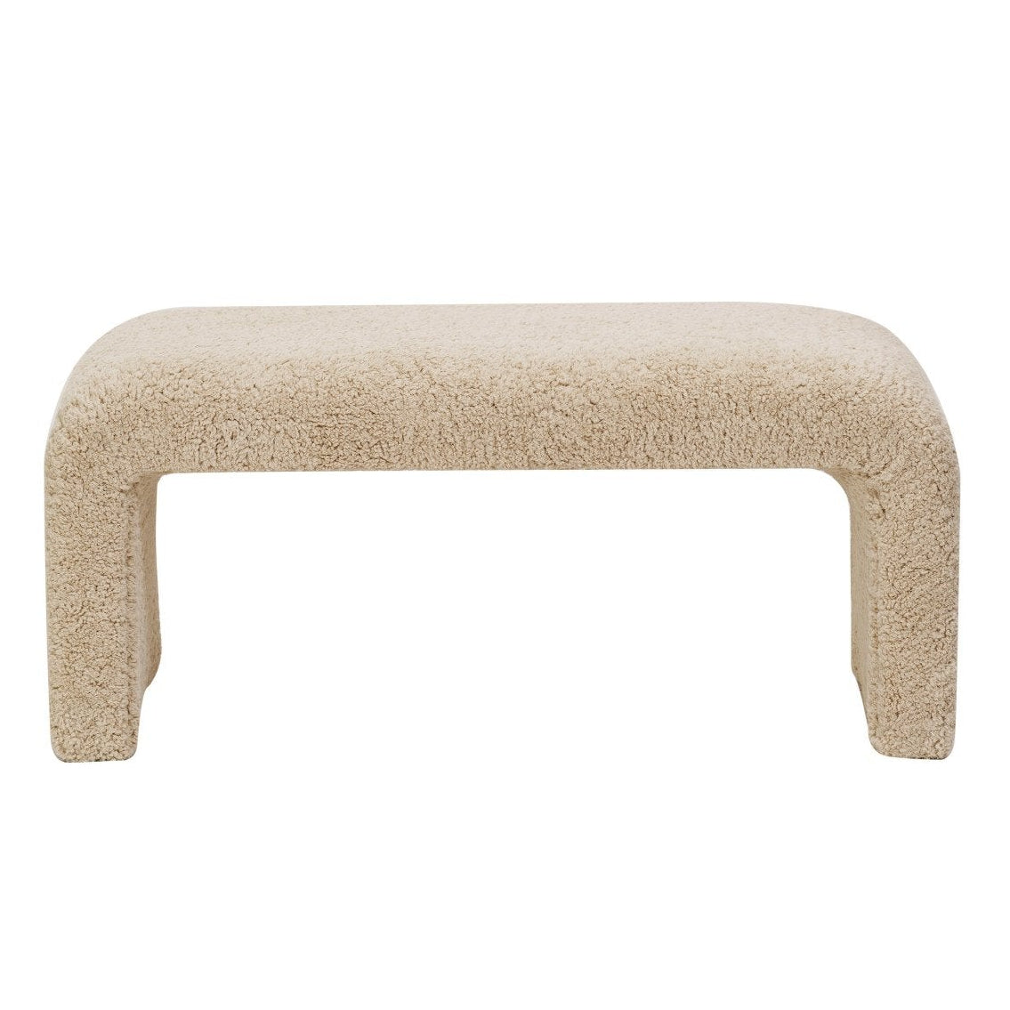 Boucle Waterfall Bench, 40 W x 18 D x 18 H