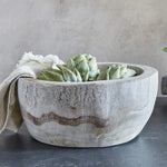 Paulownia Wood Bowl, White 2