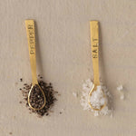 Salt & Pepper Spoons, Brass Finish 2