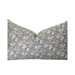 Meridan Floral Lumbar Pillow, Olive and Brown, 14 X 20 with a delicate floral pattern, perfect for adding charm and comfort to home decor from Knotty and Board. 1