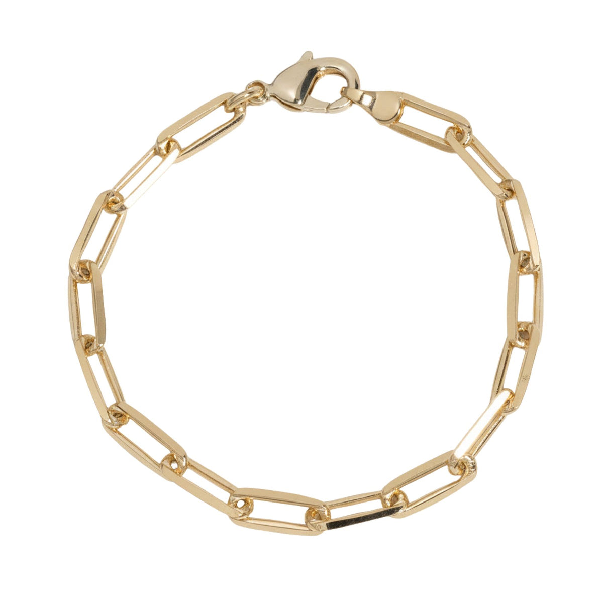 Charm Bar Bracelet 18k Gold Plated 7.5