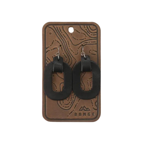 Oval Earrings, Black