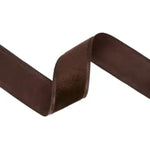 Wired 2.5 in. Velvet Ribbon, Brown, 10 yd. 2