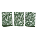 Mighty Mini Towels, Meadowlace, Garden Green, Set of Three, 13 X 13 in. 2