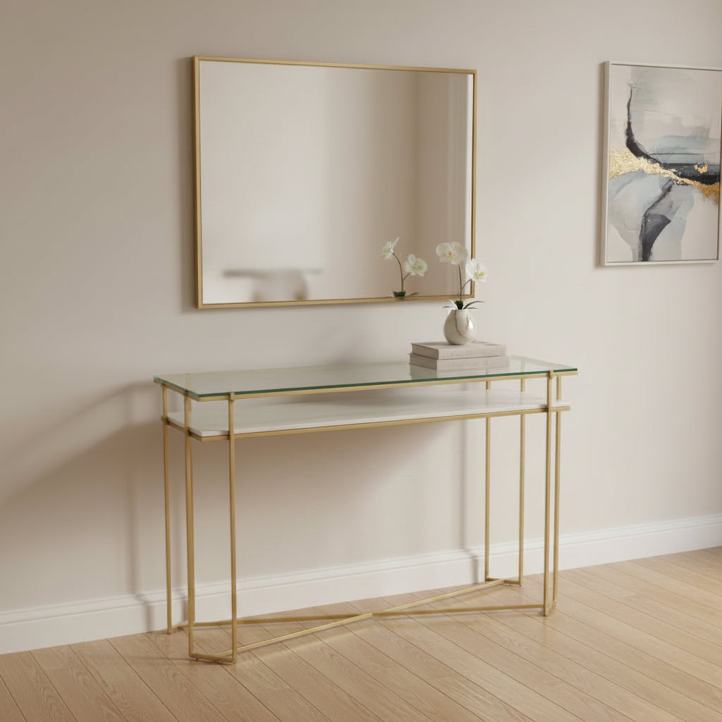 Shine Display Console Table, 47.5 x 15.5 x 31 in.