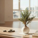 Bristle Tree in Ceramic Ornament Pot, Antique White, 10 in. 2