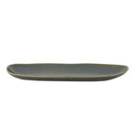 Stoneware Tray, Green, 16.5 X 5.75 in. featuring a sleek, minimalist design perfect for kitchen or dining decor, a charming gift from Knotty and Board. 1