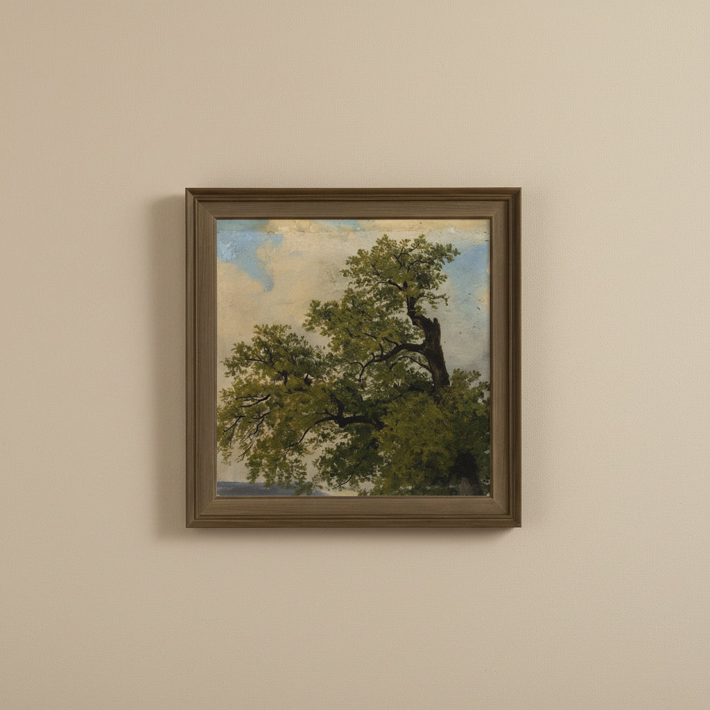 Painted Trees Framed Antique Art, 6 X 6 in.