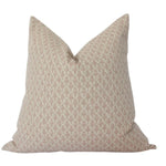 Lotus Floral Throw Pillow, Blush, 14 X 20 in. featuring a subtle floral pattern in soft blush tones, perfect for adding elegant decor and cozy style to any living space. 1