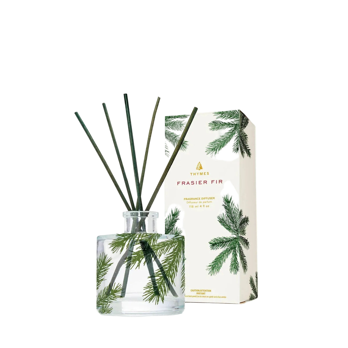 Thymes Pine Needle Design Reed Diffuser, Petite, 4.0 oz. Frasier Fir