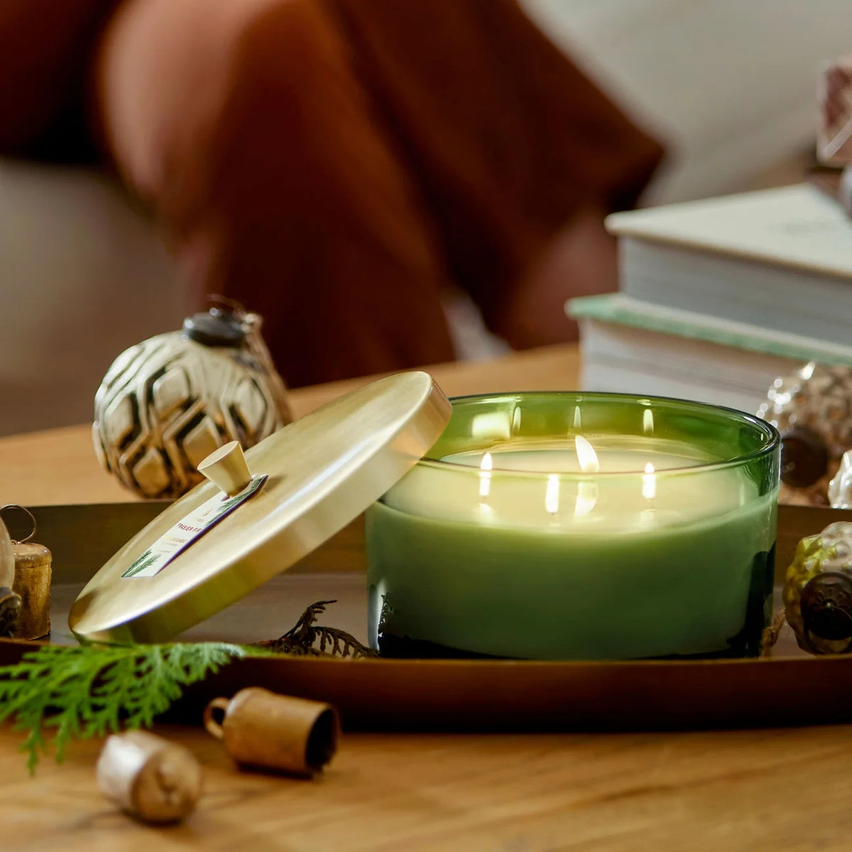 Thymes Green 4-Wick Candle, 21 oz., Frasier Fir