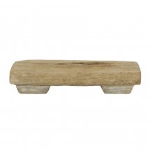 Minimalist rustic wooden Primitive Bajot, found, varies with natural finish, perfect for adding earthy decor charm to kitchen or dining spaces from Knotty and Board.