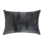 Vera Velvet Pillow, Charcoal, 16 x 24 in. featuring a soft velvet texture in a deep charcoal shade, perfect for adding cozy decor accents from Knotty and Board. 1