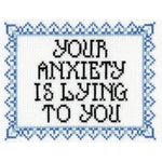 Cross stitched message 