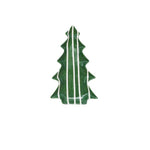 Ceramic Tree Shaped Plates w/ Stripe Pattern, Green, 8 in. 1