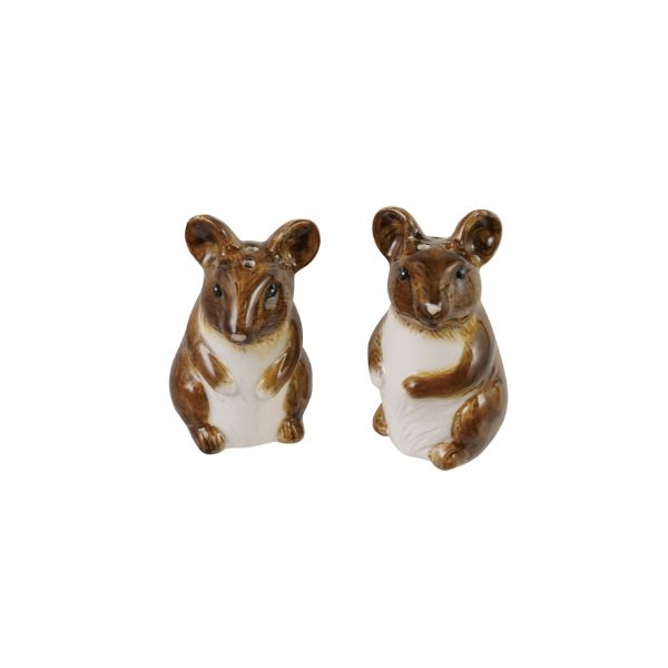Mouse Salt & Pepper Shakers, Set of 2, 3.25-Inch