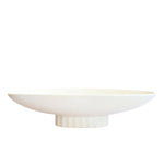 Ceramic Luna Boat Bowl, Vintage White, 14 in. 1
