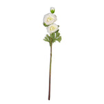 White Real Touch Triple Bloom Ranunculus Stem, 25 in 1