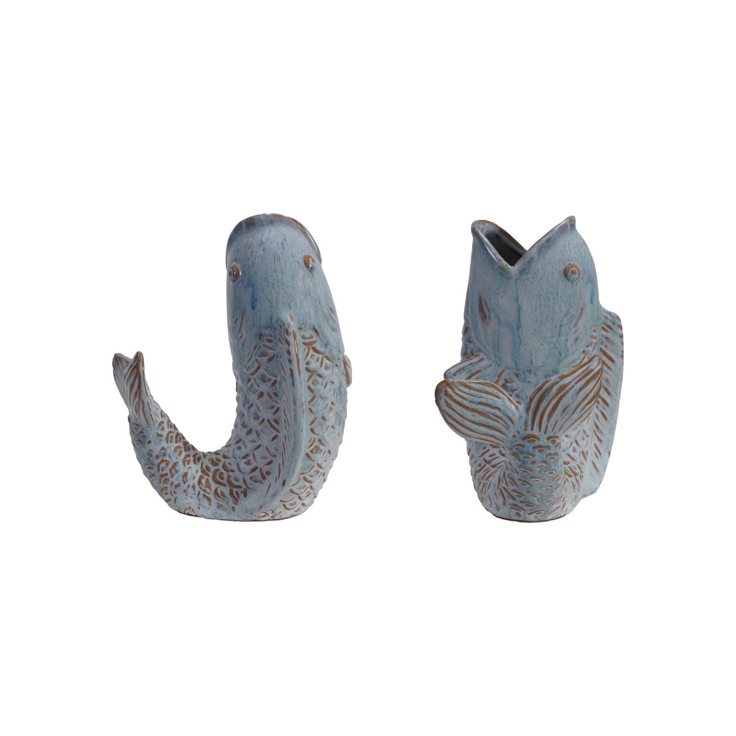 Fish Shaped Vase, 6"x 8"