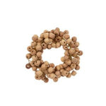 Beaded Berry Napkin Ring, Natural, featuring a cluster of natural wooden beads perfect for adding rustic charm to kitchen and dining decor, an ideal gift from Knotty and Board. 1