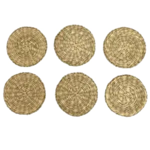 Woven Sweet Tea Coasters, Set of 6, 4 x 4 in.