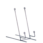 Wire Easel or Plate Stand, 10.5 in. in black metal wire, perfect for displaying decorative plates or artwork with simple, sturdy support from Knotty and Board, ideal for kitchen or dining decor. 1