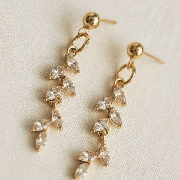 Long Tassel Leaf Drop Earrings, 3 in.