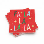 Holiday Cocktail Napkins, Fa La La, Red Foil, 20 ct. 1