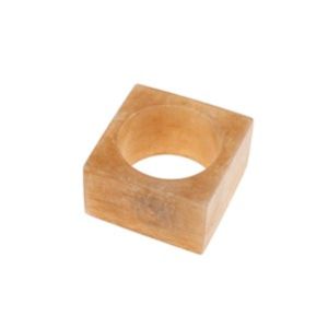 Resin Napkin Ring, Amber, a square-shaped decorative piece in warm amber tones, perfect for adding elegant charm to dining and entertaining settings, available from Knotty and Board.