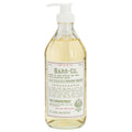 Clear pump bottle of Barr Co 16 oz Hand Soap, Fir/Grapefruit with natural pale yellow liquid inside, featuring a rustic label and perfect for kitchen or bathroom decor by Knotty and Board.