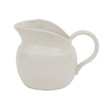 Stoneware Vintage Reproduction Creamer, White, 14 oz. shown as a classic white ceramic creamer perfect for kitchen decor and dining gifts, offered by Knotty and Board. 1