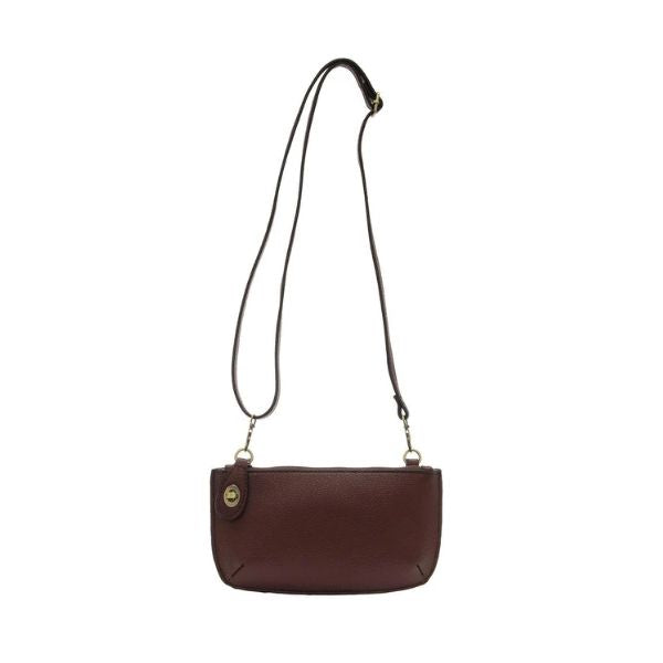 Mini Crossbody Wristlet Clutch, Deep Crimson