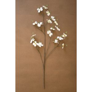 Dogwood Spray, White, 48 in. with delicate white flowers on slender brown stems, perfect for adding natural decor charm to any room, available from Knotty and Board.