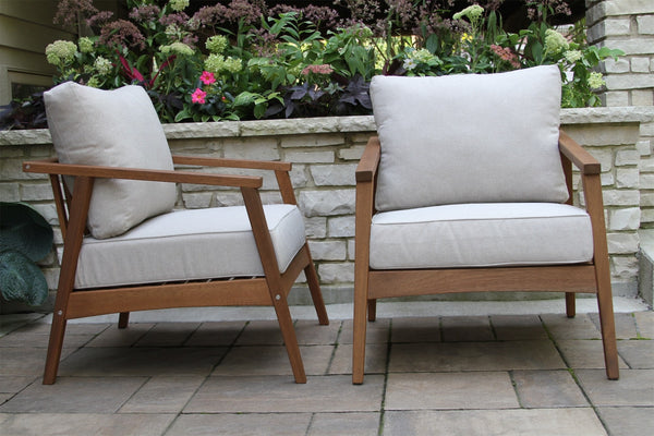 Eucalyptus Modern Captains Chair, Set of Two, 32 X 37.5 X 27