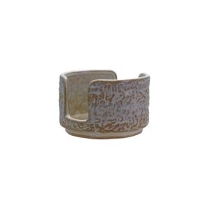 Stoneware Sponge Holder, White Reactive Glaze, 4