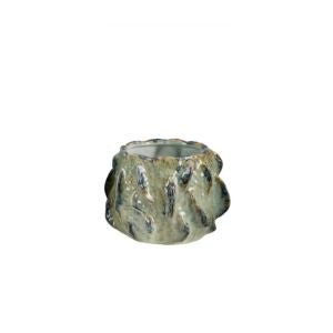 Meadow Vase, Small with a rustic textured ceramic design in earthy green tones, perfect for adding natural decor charm to any room. Every Room Needs A Little Knotty and Board.