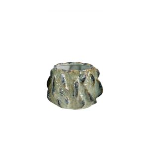 Meadow Vase, Small with a rustic textured ceramic design in earthy green tones, perfect for adding natural decor charm to any room. Every Room Needs A Little Knotty and Board.
