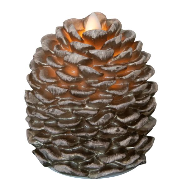 Moving Flame Pinecone Candle, 4.25 in.