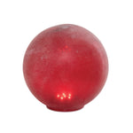 Round Frosted Glass Globe, Red, 8