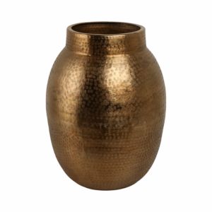 Noatak Vase, Bronze, 18 in. featuring a hammered texture and warm bronze finish, perfect for adding elegant decor or as a unique gift from Knotty and Board. Every Room Needs A Little Knotty and Board.