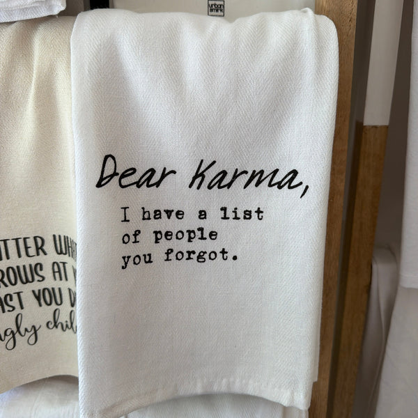 Tea Towel, Dear Karma