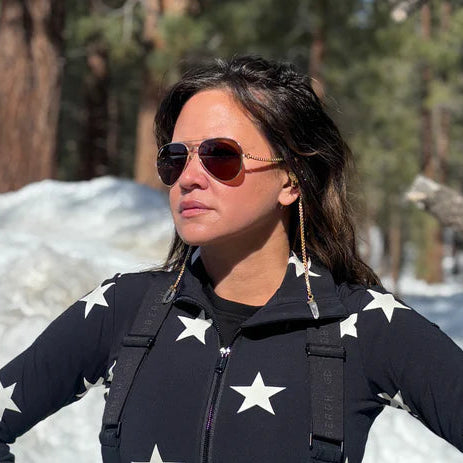 Amelia Sunglasses, Clear Quartz, 7 X 4 X 3 in