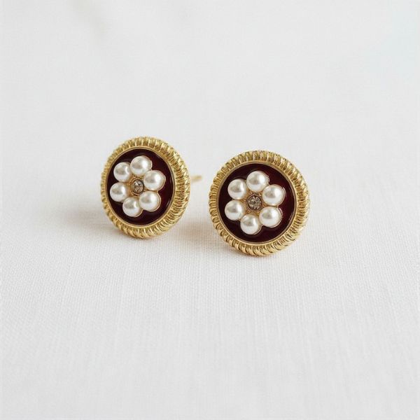 Chic Vintage Floral Drop Earrings, 2.5 in.