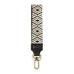 Diamond Woven Easy Find Wristlet, Black & White 1