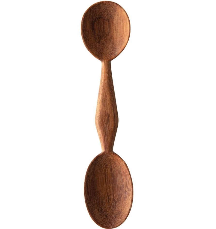 Hand-Carved Two-Sided Doussie Wood Spoon 8.25