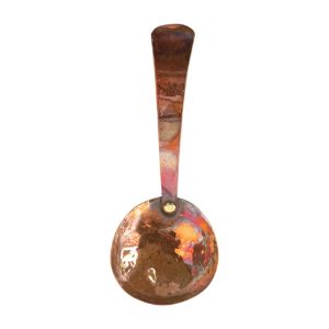 Hammered Copper Spoon, Burnt Finish with a rustic, handcrafted look perfect for kitchen, dining, and unique gifts from Knotty and Board. Every Room Needs A Little Knotty and Board.
