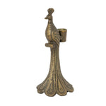 Peacock Taper Holder, Antique Gold, 4.25 X 8.75 in. 1
