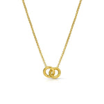 Connected Circles Necklace, Water-Resistant, Gold, 16 in. 1