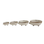 Set of four hand-painted hedgehog measuring cups with textured details and brown accents, perfect for kitchen decor and unique gifts, offered by Knotty and Board. 3